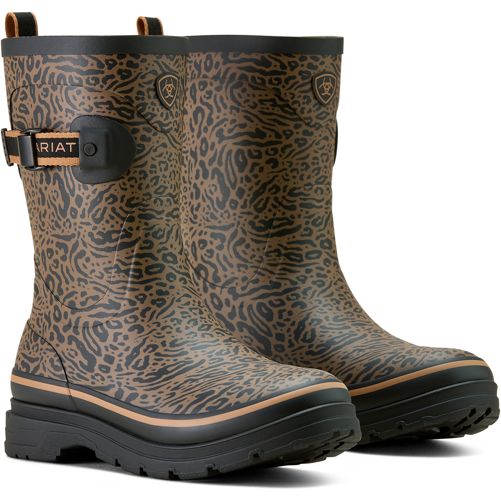 2026 Ariat Womens Kelmarsh Mid Rubber Boot 10063923 - Ocelot Print